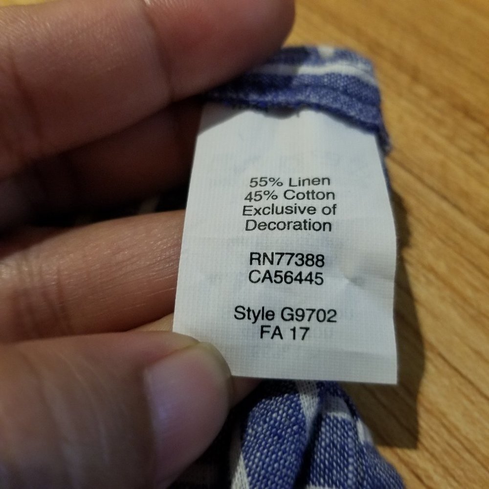 Madewell Breeze Embroidered Shift Dress XS Brilliant Royal Stripe - Picture 6 of 6
